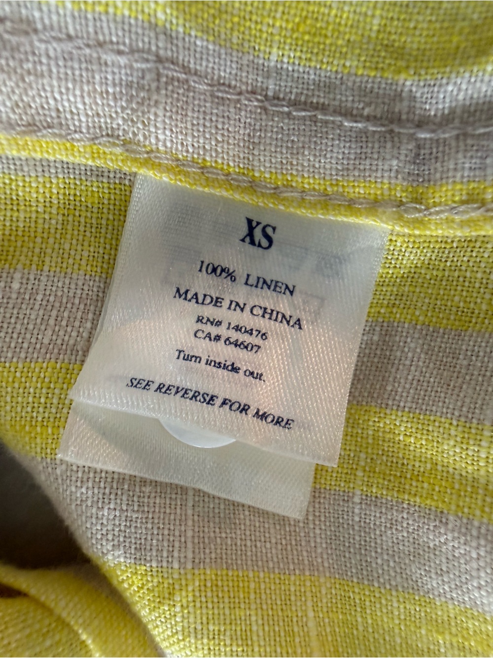 Faherty Laguna Linen Relaxed Shirt - Golden Kiwi Lucy Stripe - Picture 7 of 13